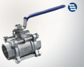 Three piece type internal thread ball valve