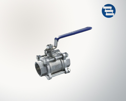 Three piece type internal thread ball valve