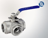 Three internal thread ball valve