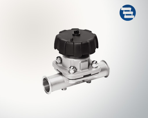 Straight-through diaphragm valve