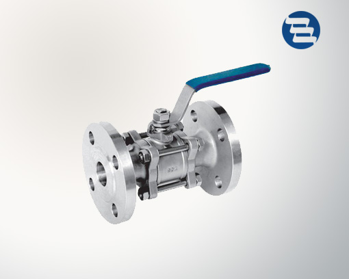 Three chip ball valve flange