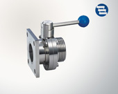 Flange/threaded butterfly valve