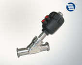 Pneumatic threaded angle seat valve