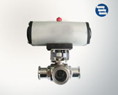 Horizontal pneumatic ball valve