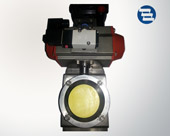 Horizontal actuator butterfly valve