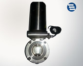 Pneumatic welding butterfly valve